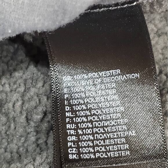 The North Face Heather Gray Full Zip Fleece Lined Sweater Jacket Medium - Picture 7 of 9